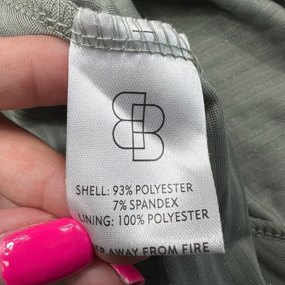 Baltic Born Andi Velvet Ribbed Dusty Sage Green Wrap Maxi Dress V-Neck Size XL - Picture 5 of 8